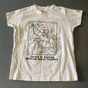 Just Add A Kid Coloring Shirt Tshirt Youth XS Turks Caicos Indies Turtles